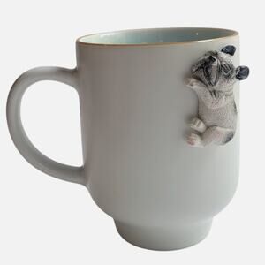 Unmarked Coffee Mug Unisex Medium White Pug 3D Dog Ceramic Modern Cup Cute